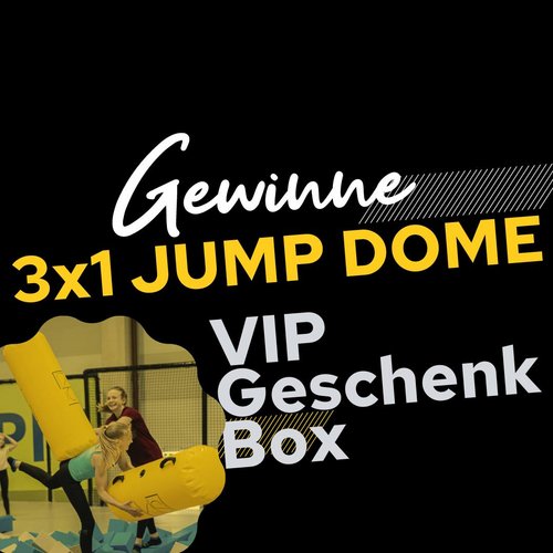 Springen & Toben macht dir Spaß? Dann mach mit und gewinne für die Sommerferien 3x1 JUMP BOX VIP, darin enthalten sind...